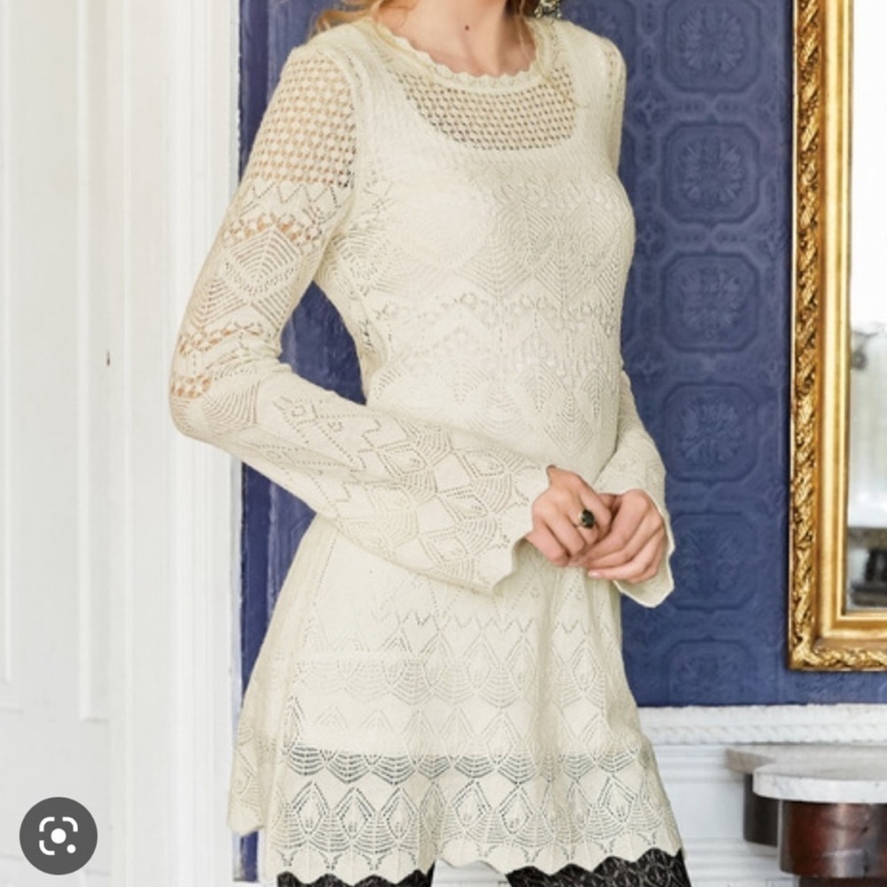 PERUVIAN CONNECTION Alpaca Lace tunic